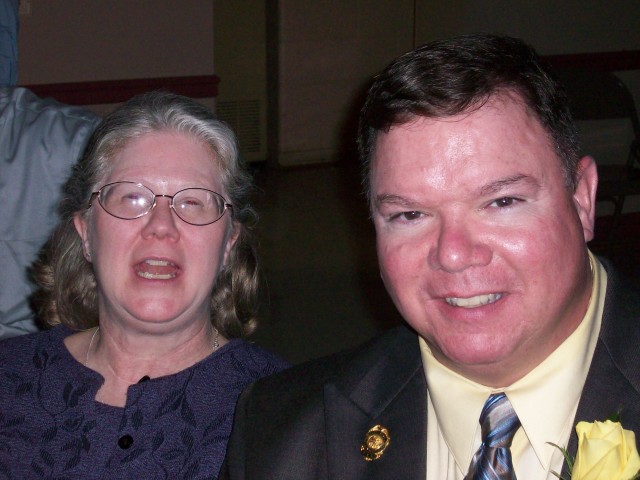 Master of Ceremonies Will Williams enjoying the night with his wife now that his duties are complete!